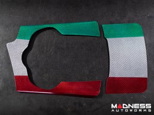 Alfa Romeo Stelvio Center Console Trim Set - Carbon Fiber - Two Piece Kit - Italian Theme - Pre '20 - Feroce Carbon Alfa Romeo Stelvio Center Console Trim Set - Carbon Fiber - Two Piece Kit - Italian Theme - Pre '20 - Feroce Carbon